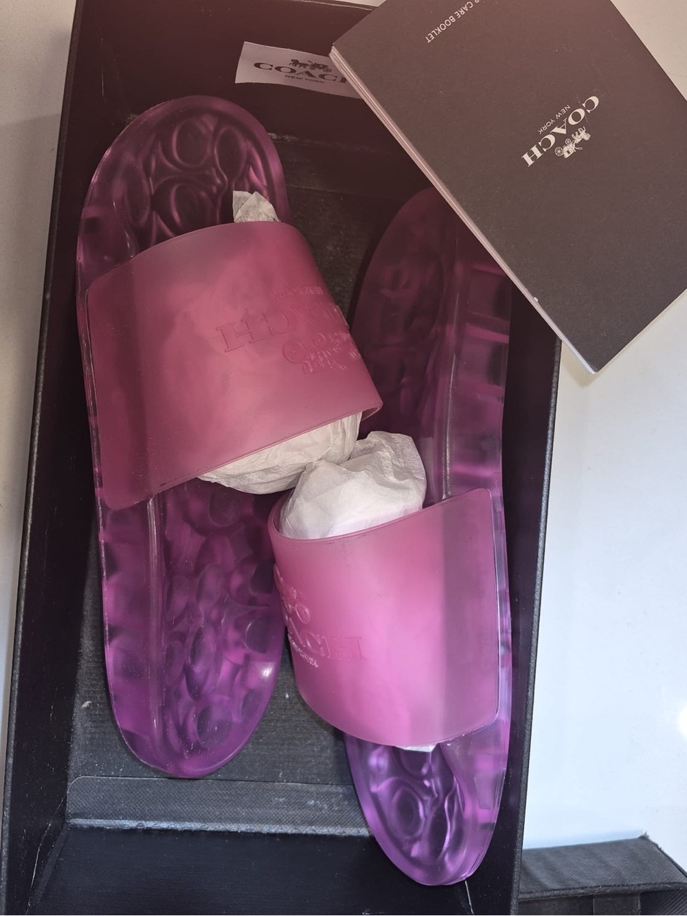 Coach Pink/Purple Slide Sandals size 7
